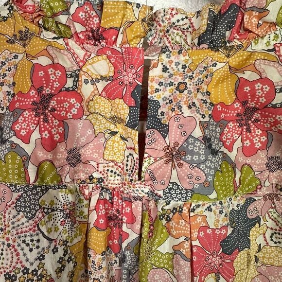 J. Crew Smocked puff-sleeve top in Liberty® Mauvey floral size XS - Picture 7 of 9